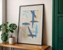 Slate 2 | Original Framed Abstract Paper Painting | Oil And Acrylic Painting in Paintings by Abby May