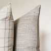 Warm Grey Nubby Linen Pillow 24x24 | Pillows by Vantage Design