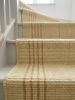 Handwoven Sand Beige Wool Runner Rug | Timeless Linear Stripe Rug for Stair Runner, Hallway & Entryway | Cozy Area Rug for Modern Interiors | Rugs by Evergreen C
