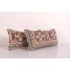 Muted Turkish Oushak Rug Pillow - Pair Vintage Wool Rectangu | Cushion in Pillows by Vintage Pillows Store