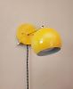 Plug in Yellow Sconce - Adjustable Wall Light - Gold Modern | Sconces by Retro Steam Works. Item made of metal works with industrial style
