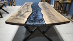 Walnut Resin Dining Table, Epoxy Coffee Table, Kitchen Epoxy | Tables by LuxuryEpoxyFurniture. Item made of wood with synthetic
