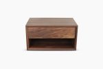 Modern Floating Nightstand | Walnut | Storage by Caleth