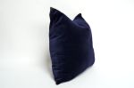 READY TO SHIP 24 x 24 inches // midnight blue velvet cushion | Pillows by velvet + linen