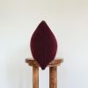 Burgundy Nubby Wool Lumbar Pillow 12x20 | Pillows by Vantage Design