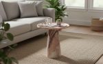 Pink marble round coffee table | Water Fixtures by AYMARBLEDESIGN LLC