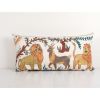Suzani Yellow Lion Pictorial Pillowcase, Animal Figure Beddi | Cushion in Pillows by Vintage Pillows Store
