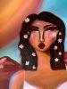 Flowers - 18"x18" | Oil And Acrylic Painting in Paintings by Amy Straley