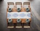 Grey Cleo Table Runner | Natural Wool | Linens & Bedding by Mumo Toronto. Item composed of wool & fiber compatible with boho and country & farmhouse style