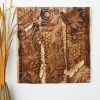 Haussmann® Wood Wall Panel Grapes 3D 30 x 30 in H Clear | Engraving in Art & Wall Decor by Haussmann®