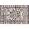 Vintage Oversize Gray Turkish Oushak Rug 5'8" X 7'5" | Area Rug in Rugs by Vintage Pillows Store. Item made of cotton with fiber
