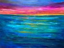 Sunset Love | Oil And Acrylic Painting in Paintings by Checa Art. Item composed of canvas