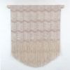 Wave Block Print Fringe Wall Hanging in Taupe | Tapestry in Wall Hangings by Julia Canright | Ojai Valley Inn in Ojai