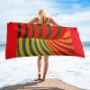 Towel - No Brake Zone - Op Art Geometric Motion | Work by Eman's Gallery