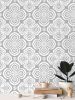Larkspur Petals White on Grey - Medium Wallpaper Print | Wall Treatments by Sean Martorana. Item composed of paper