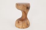 Walnut Solid Wood Sculptural Side Table, Original Contemporary Design | Tables by Logniture