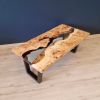 Clear Epoxy Coffee Table | Tables by Ironscustomwood. Item composed of wood and synthetic