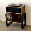 Spin Record Player Stand | Media Console in Storage by Housefish. Item made of maple wood