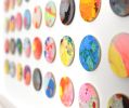 One Hundred Marbled Dots Collage Geometric Painting | Paintings by Amelia Coward