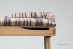 Upholstered Bench / Stool / Seat / Ottoman | Benches & Ottomans by Manuel Barrera Habitables. Item composed of oak wood and fabric