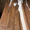 Epoxy Dining White Resin Table | Dining Table in Tables by Ironscustomwood. Item composed of walnut and metal