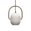 Ezhil White Hanging Lamp | Pendants by Home Blitz. Item made of brass works with minimalism style