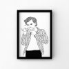 Harry Styles Inspired Print, Harry Styles Drinking Tea Print | Prints by Carissa Tanton. Item composed of paper