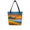 Tote Bag - Day Blazed - Tropical Sunset Palm Tree | Work by Eman's Gallery