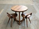 Solid Wood Bistro Table: Handcrafted Pedestal Dining Table, USA made | Tables by Marco Bogazzi. Item compatible with mid century modern and contemporary style
