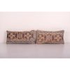 Set Anatolian Lumbar Rug Pillow, Ethnic Pillow Cover, Pair W | Cushion in Pillows by Vintage Pillows Store