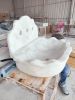 Custom Design Classic Midcentury Carrara Fluted Marble Sink | Water Fixtures by AYMARBLEDESIGN LLC