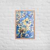 Framed Print – Iris Lake – Blue and Gold Floral Wall Art | Work by Eman's Gallery