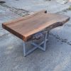 Live Edge Coffee Table | Tables by Ironscustomwood. Item made of wood with metal