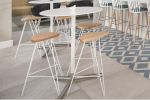 Madison Bar Stool 30"H | Chairs by Tronk Design. Item composed of maple wood & metal