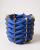 Woven Basket in Cobalt Ultra suede | Storage Basket in Storage by Knots Studio