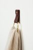 Small Wide Leather Wall Strap [V'ed End] | Storage by Keyaiira | leather + fiber | Artist Studio in Santa Rosa. Item composed of leather