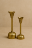 Bloom Fluted Taper Candle Holder — Antique Brass Finish | Decorative Objects by Raíz Studio