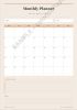 Printable Monthly Planner A4 | 5 Color Themes | Minimalist Undated Planner | Instant Download PDF | Calendar Planner Insert | Gift Cards by Colorize Paper Studio