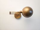 Swing Arm Adjustable Wall Light - Antique Brass - Gold | Sconces by Retro Steam Works. Item composed of brass in mid century modern or industrial style
