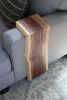 Live Edge Walnut Waterfall Armrest Sofa Table - Extra Long | Side Table in Tables by Hazel Oak Farms. Item made of walnut
