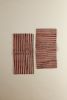 Rustic Stripes Block Print Napkins, Set of 4 | Linens & Bedding by Ninéh