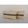Turkish Wool Pillow Cover, Handwoven Set of Two Bohemian | Cushion in Pillows by Vintage Pillows Store. Item composed of cotton