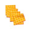 Tepache Yellow Windowpane Cloth Cocktail Napkins, Set of 4 | Linens & Bedding by Willow Ship