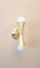 Industrial Black & Gold Light - Modern Linear Sconce - Raw | Sconces by Retro Steam Works. Item composed of brass in minimalism or mid century modern style