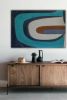Mid Century Modern Geometric Wall Art | Oil And Acrylic Painting in Paintings by Berezart. Item made of canvas compatible with boho and minimalism style