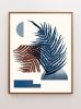 Minimal Abstract Print Botanical Collage and Geometric Shape | Prints by Capricorn Press. Item made of paper works with boho & minimalism style