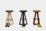 X3 Bar Stool | Chairs by ARTLESS. Item composed of walnut & leather