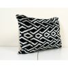 Ikat Velvet Pillow Cover, Black and Beige Silk Ikat | Sham in Linens & Bedding by Vintage Pillows Store. Item made of cotton