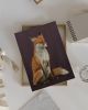 Woodland Fox Print, Burgundy Autumn Wall Art, Moody Illustration | Prints in Paintings by The Ugly Cat Studio