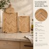 Ottoman Trays set, Handmade Wood Veneer, Scandinavian Home Decor, Set of 2 | Serving Tray in Serveware by Vesta Corte